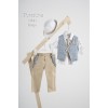  Piccolino Βαπτιστικό κοστούμι  Silvio-22 σε χρώμα Beige